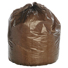 POLY TRASH BAGS, Gal. Cap.: 10, Size: 24 x 23, Mil.: 0.45 mil, Buff, No.  Bags Per Case: 500, Standard duty