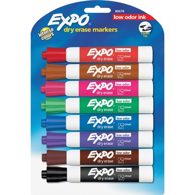 SAN80678 : Sharpie® Expo Low Odor Markers - Chisel Marker Point Style ...