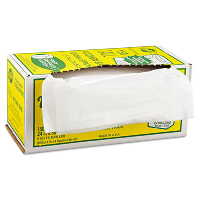 WARP BROTHERS FB13-150 Flex-O-Bag® Trash Can Liners, 13 gal, 1.25 mil, 24  in X 30 in, White (150 Count) - Advanced Technology Services