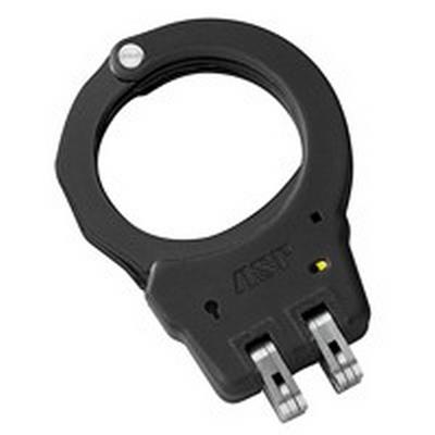 A56113 Asp Inc Handcuffs Black Aluminum Handcuff Type Hinged Pawl 1 Pawl Yellow Tactic